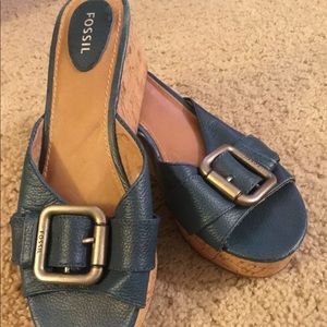 Fossil platform sandals